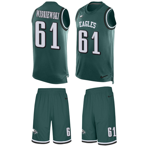Men's Limited Stefen Wisniewski Nike Jersey Midnight Green - #61 Tank Top Suit NFL Philadelphia Eagles